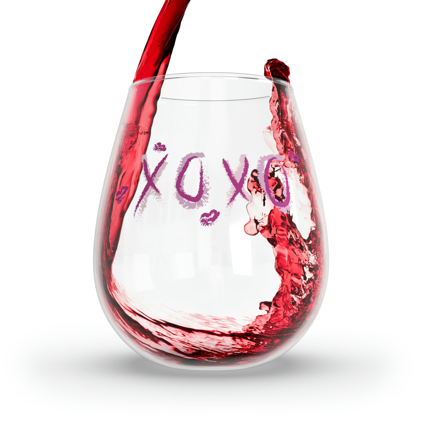 XOXO Stemless Wine Glass, 11.75oz