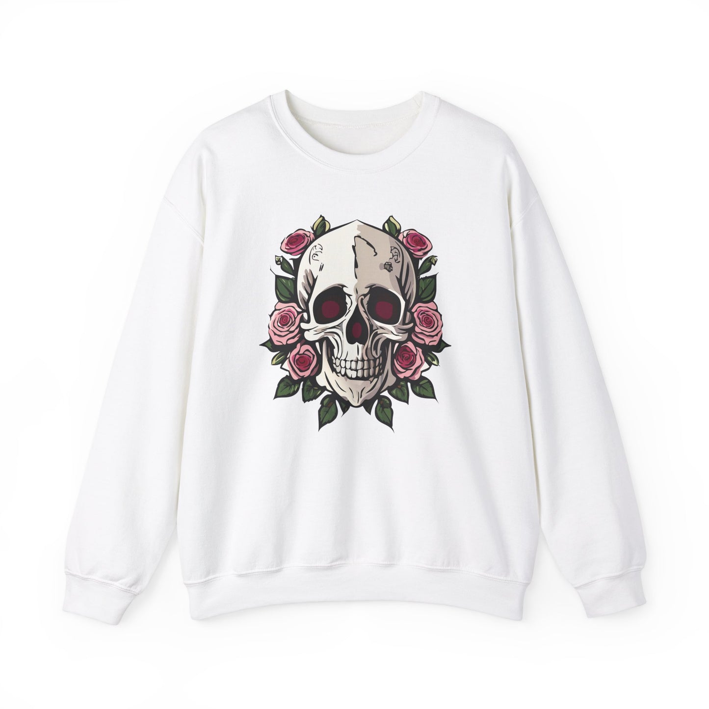 Floral Skull Crewneck Sweatshirt