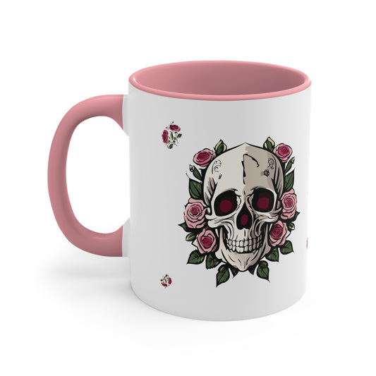 Floral Skull Mug, 11oz