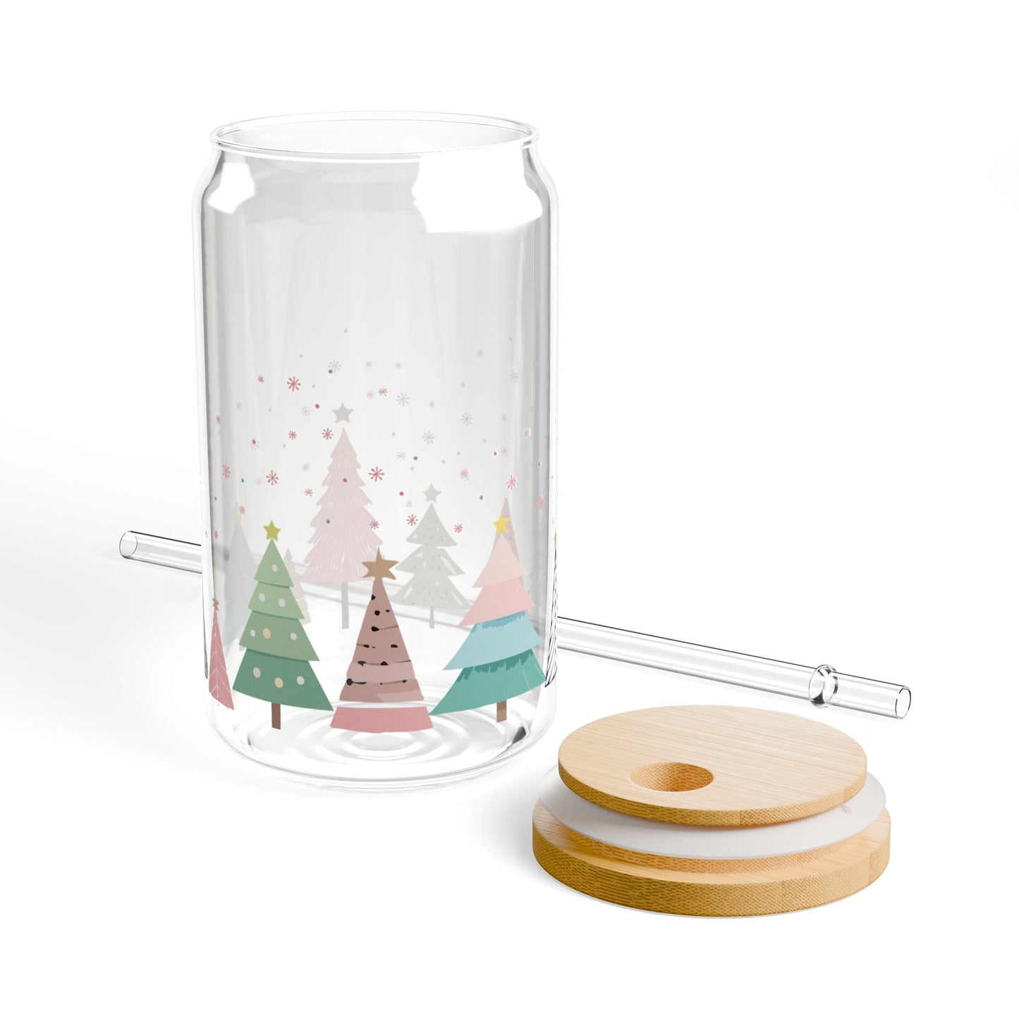 Festive Forest Sipper Glass, 16oz