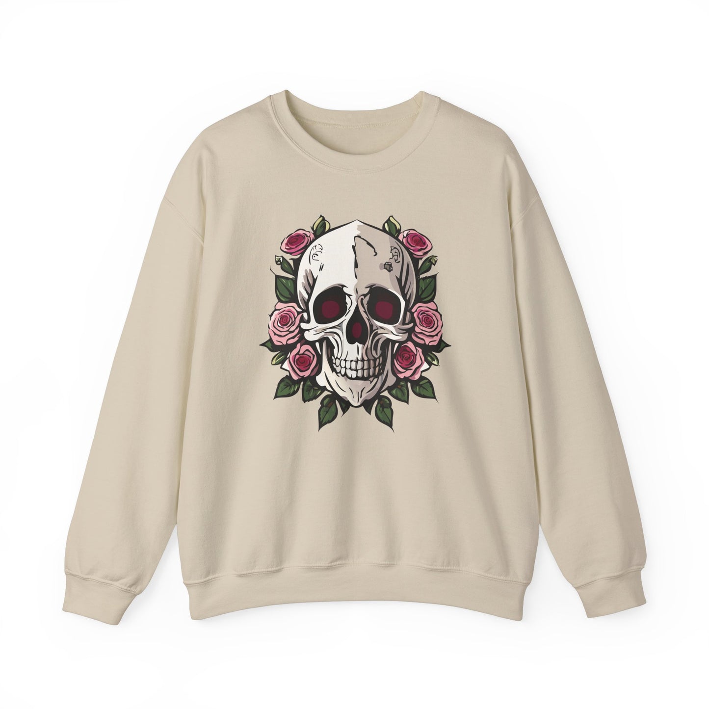 Floral Skull Crewneck Sweatshirt