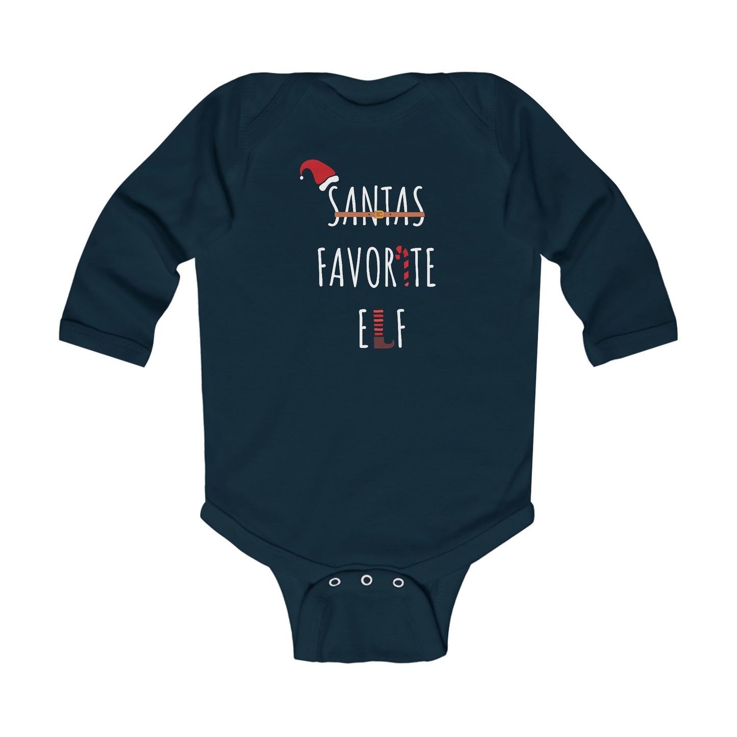 Santa's Favorite Elf Infant Long Sleeve Bodysuit