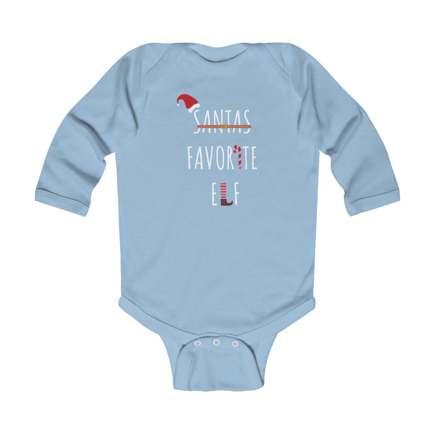 Santa's Favorite Elf Infant Long Sleeve Bodysuit