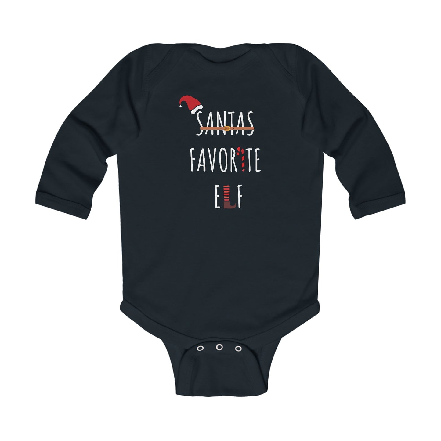 Santa's Favorite Elf Infant Long Sleeve Bodysuit