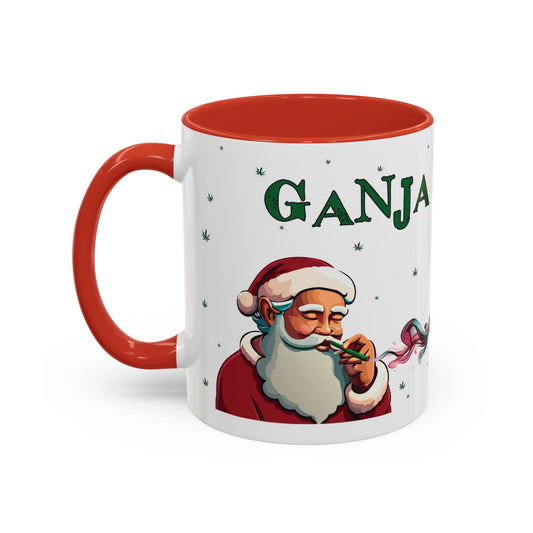 Ganja Claus Accent Coffee Mug (11, 15oz)