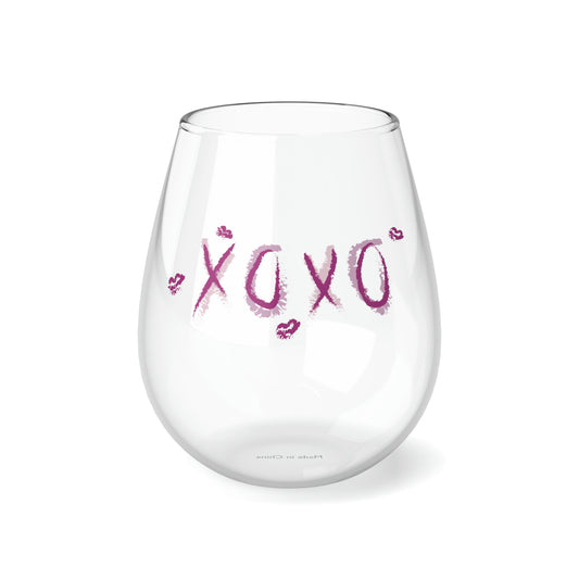 XOXO Stemless Wine Glass, 11.75oz