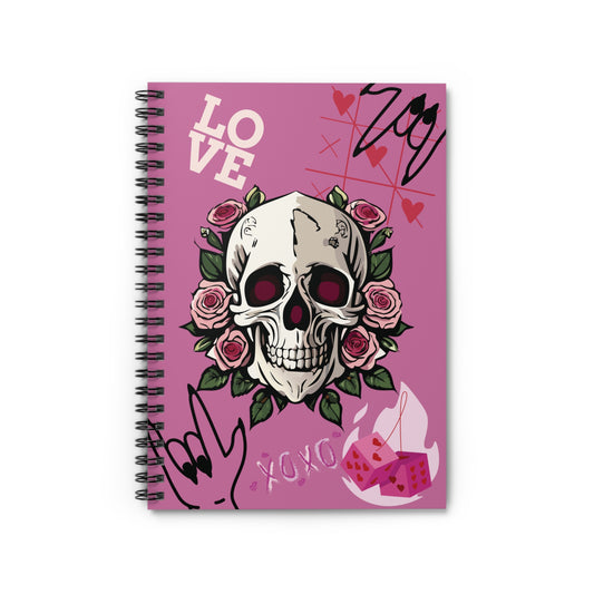 Floral Skull Notebook - Ruled Line