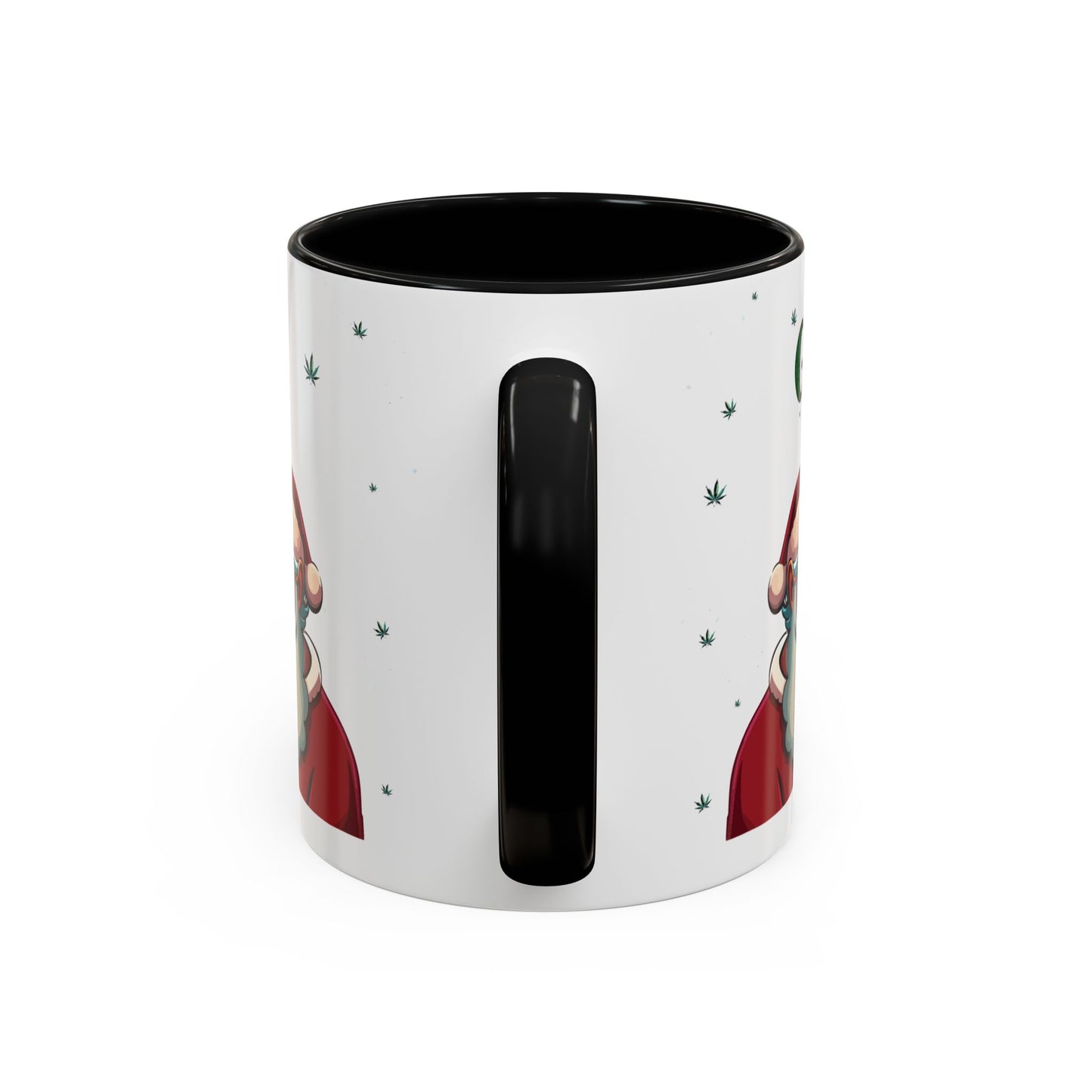 Ganja Claus Accent Coffee Mug (11, 15oz)