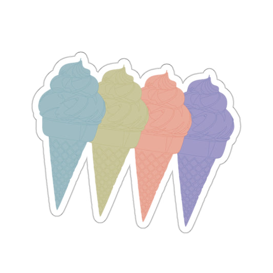 Ice Cream Kiss-Cut Sticker